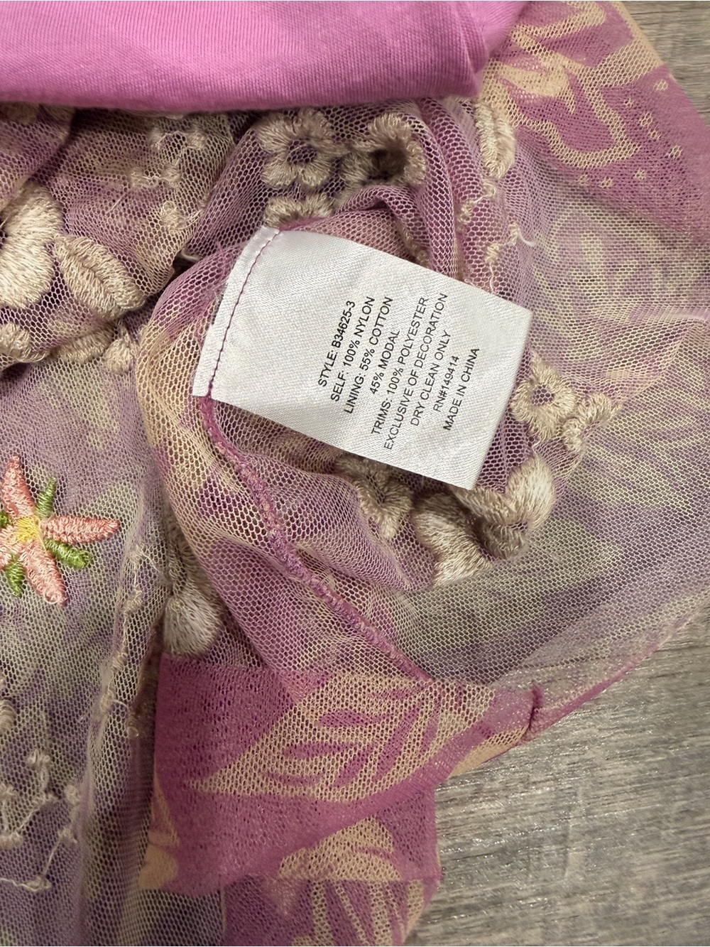 NWT JOHNNY WAS Biya Mazzy Arching Ruffles Dress Pink Floral Embroidered XS Boho - Picture 11 of 13